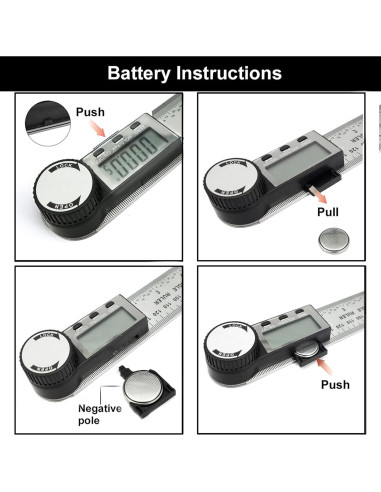 Buscador de Ángulo Digital NORTOOLS 7" (200mm) Acero Inoxidable