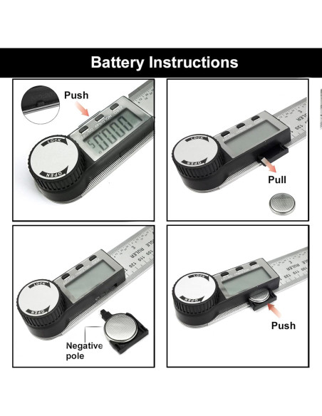 Buscador de Ángulo Digital NORTOOLS 7" (200mm) Acero Inoxidable