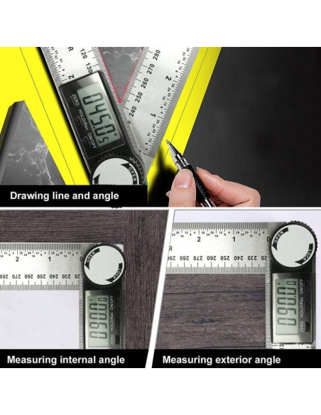 Buscador de Ángulo Digital NORTOOLS 7" (200mm) Acero Inoxidable