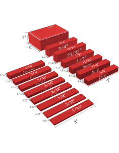 Juego de Bloques de Medición Yiranok 15 Pcs para Carpintería 2