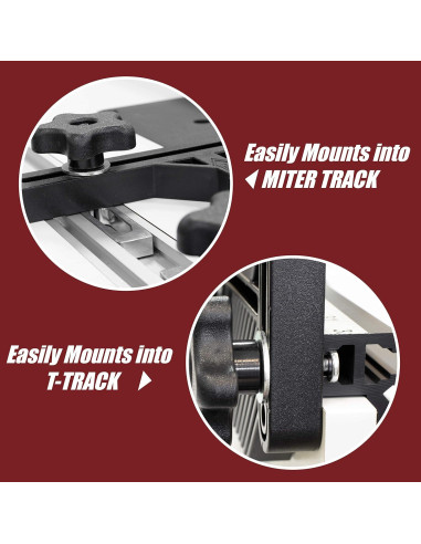 Featherboard Fulton Deluxe con barra de inglete y tornillos T