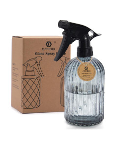 Botella Spray de Vidrio OFFIDIX 0.4L Boquilla Ajustable Gris