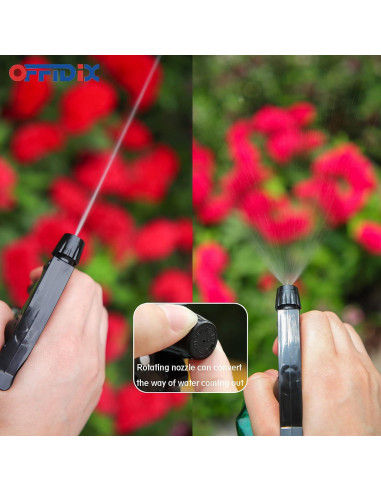 Botella Spray de Vidrio OFFIDIX 0.4L Boquilla Ajustable Gris