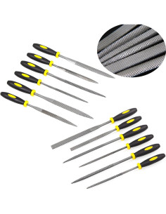 Kit de Lima de Madera ADVcer - 12 Archivos Metálicos con Estuche 2