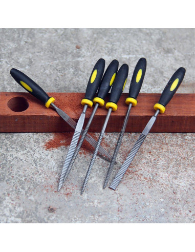 Kit de Lima de Madera ADVcer - 12 Archivos Metálicos con Estuche