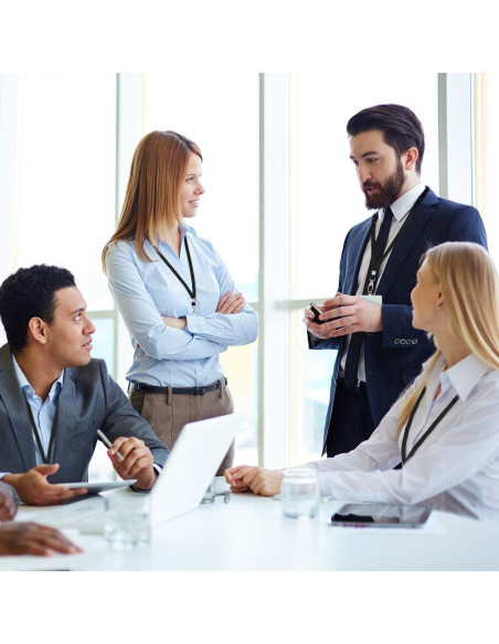 50 Cintas Negras Nylon SzJias para Insignias con Gancho Giratorio