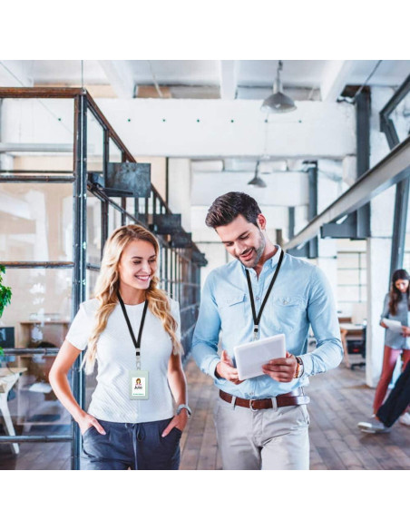 50 Cintas Negras Nylon SzJias para Insignias con Gancho Giratorio