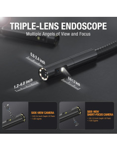 Cámara de Inspección Teslong NTS300D8TL1.5, Lente Triple, 5" IPS 2