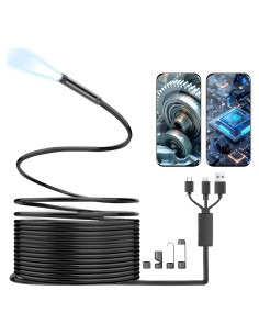 Cámara Endoscópica COOVIE 5m 1920P IP67 con Luz LED 8mm