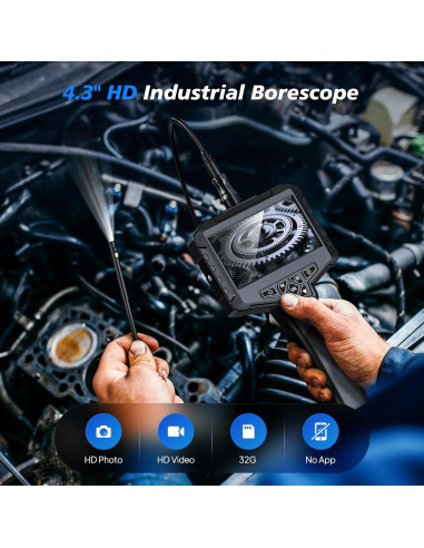 Cámara Endoscopio Doble Lente Ginocaco 5m 1920P IP67