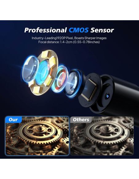 Cámara Endoscopio Doble Lente Ginocaco 5m 1920P IP67