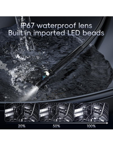 Cámara Endoscopio Doble Lente Ginocaco 5m 1920P IP67