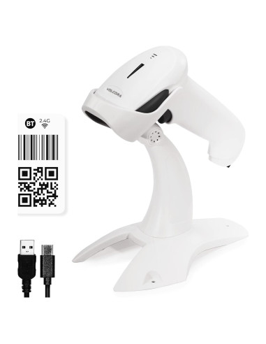 Escáner de Código de Barras Inalámbrico Volcora 2D USB Bluetooth