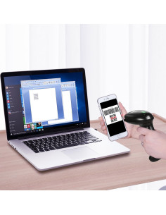 Escáner de Código de Barras Inalámbrico WoneNice 1D 2D USB 2