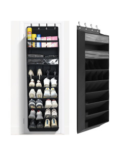 Organizador de Zapatos Colgante ANKEVIN Negro 8 Niveles 26 Compartimentos