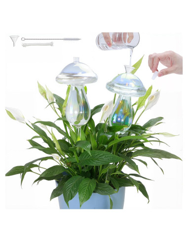 2 PCS Esferas de Riego Automáticas Histely 350ML Vidrio Iridiscente