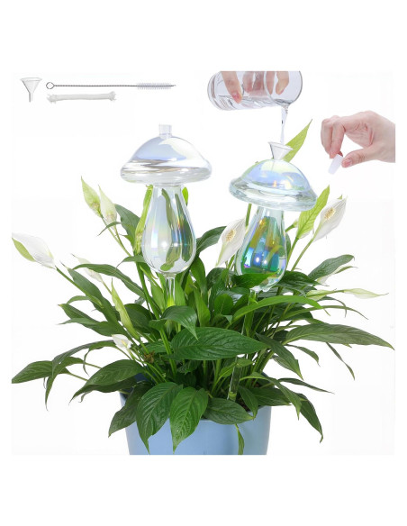 2 PCS Esferas de Riego Automáticas Histely 350ML Vidrio Iridiscente