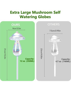 2 PCS Esferas de Riego Automáticas Histely 350ML Vidrio Iridiscente 2