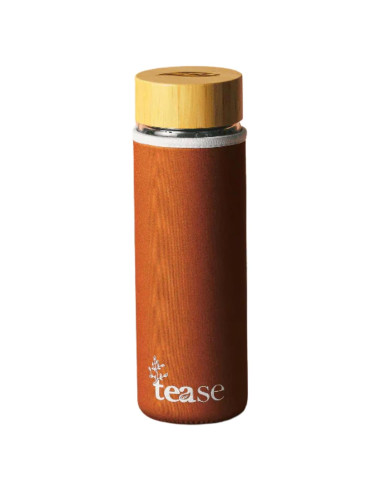 Taza Infusora de Vidrio Tease Tea 450ml - Tapa de Bambú