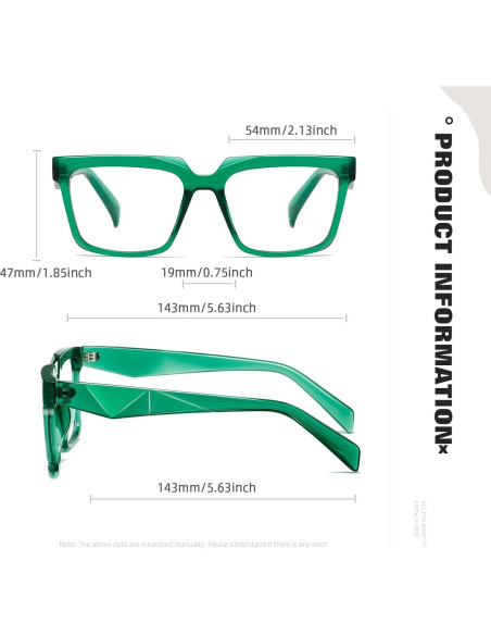 Gafas de luz azul TIANYESY unisex verdes - Protección UV