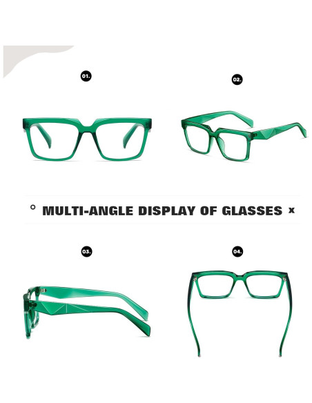 Gafas de luz azul TIANYESY unisex verdes - Protección UV