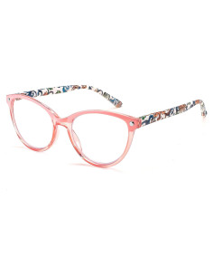 Gafas de Lectura FEISEDY Ojo de Gato Rosa 1.5x Bloqueo Luz Azul