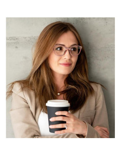 Gafas de Lectura FEISEDY Ojo de Gato Rosa 1.5x Bloqueo Luz Azul 2