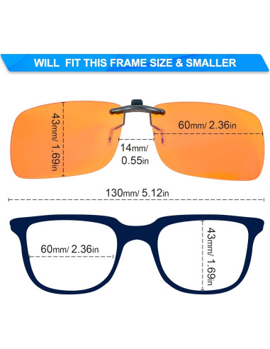 Gafas Clip On PSI para Luz Azul UV400 - Alivio Ocular