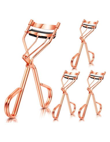 Rizador de Pestañas Arroyner 4Pcs Oro Rosa con Peine