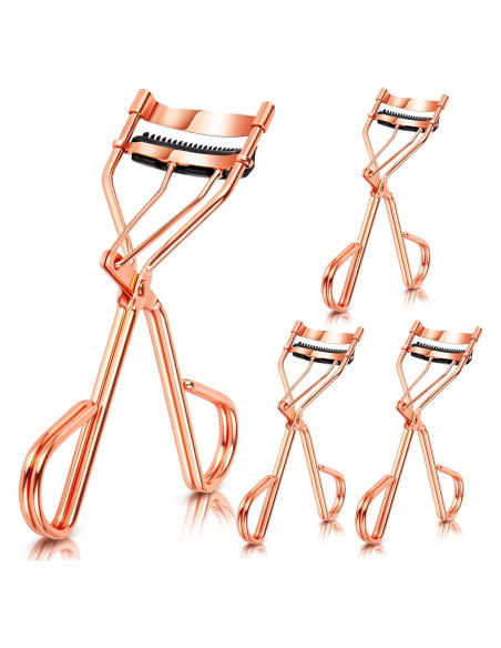 Rizador de Pestañas Arroyner 4Pcs Oro Rosa con Peine