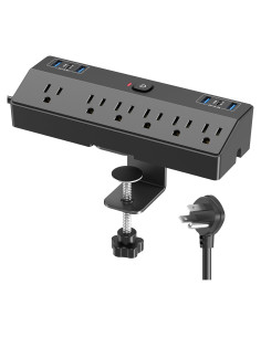 Regleta de Energía JXGUCAT con Abrazadera y Carga Rápida 40W