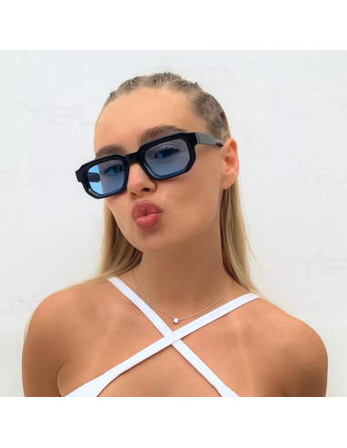 Gafas de Sol Retro Rectangulares JUDOO UV400 Naranja