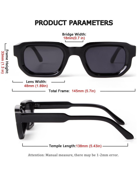 Gafas de Sol Retro Rectangulares JUDOO UV400 Naranja