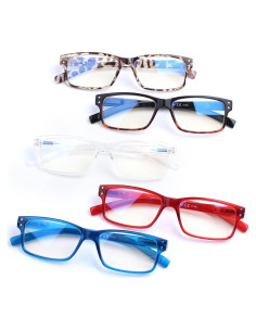 5 Pares de Gafas de Lectura Norperwis con Filtro Luz Azul 1.75