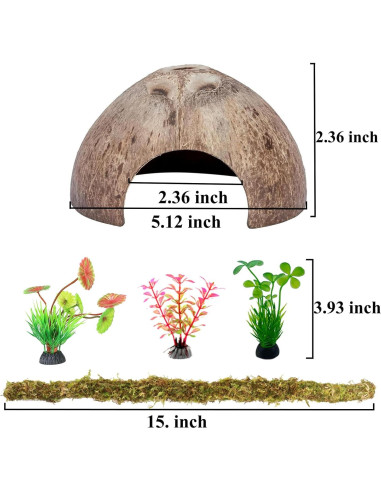 Accesorios para Cangrejo Ermitaño Mechpia - 5 Piezas Naturales