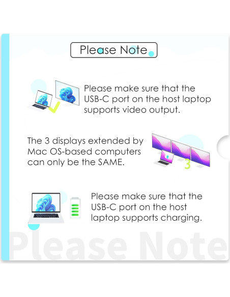 Dock USB C WAVLINK 13 en 1 para 3 Monitores 100W PD