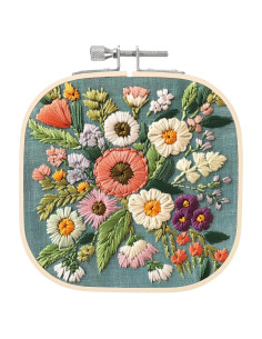 Aros de Bordado Cuadrados PATIKIL 13 x 13 cm de Bambú