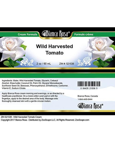 Crema de Tomate Cosechado Silvestre Bianca Rosa 56.7 g