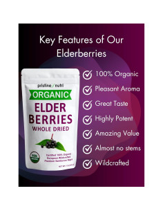 Baya de Saúco Orgánica Secas Pristine Nutri 0.45 kg 2