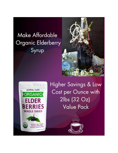 Baya de Saúco Orgánica Secas Pristine Nutri 0.45 kg