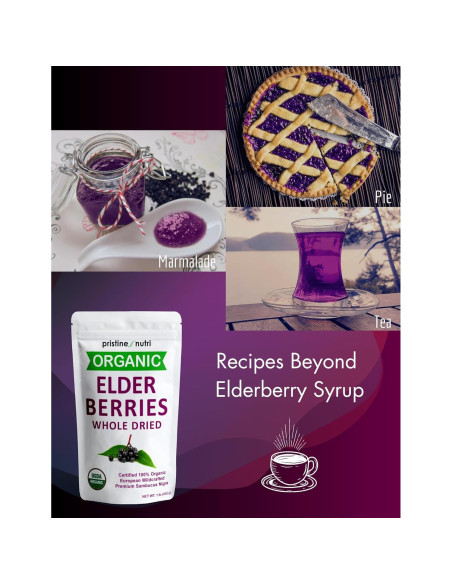 Baya de Saúco Orgánica Secas Pristine Nutri 0.45 kg