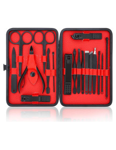 Juego de Manicura y Pedicura LifHap - 18 Piezas Acero Inoxidable