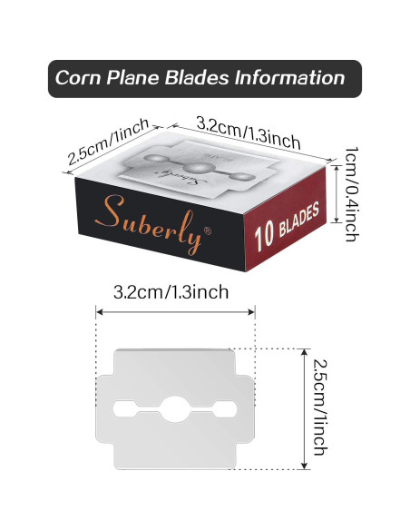 Cuchillas de Repuesto para Afeitadora de Callos Mudder - 120 Piezas Acero Inoxidable