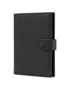 Portafolios Slim RFID Karmiir Negro - Cartera de Pasaporte Compacta