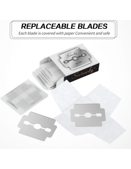 Cuchillas de Repuesto para Afeitadora de Callos Mudder - 120 Piezas Acero Inoxidable