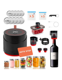 Kit Sellador al Vacío Eléctrico ZenTong 4 en 1 para Tarros Mason