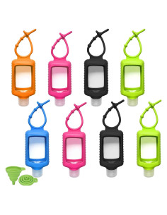 8 Botellas Vacías de 60ml con Soporte de Silicona Beauty Angelbella