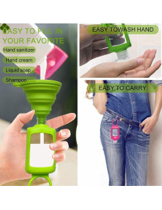 8 Botellas Vacías de 60ml con Soporte de Silicona Beauty Angelbella 2