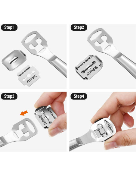 Cuchillas de Repuesto para Afeitadora de Callos Mudder - 120 Piezas Acero Inoxidable