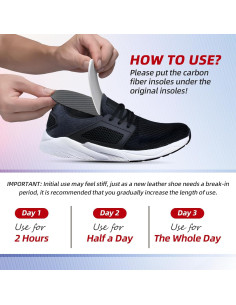 Plantillas de fibra de carbono LARXREHY 235mm para pies 2